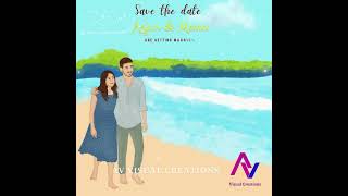 Indian Wedding Invite Video  Indian Caricature Wedding Invitation Video  Short Wedding Invite [upl. by Claudianus]