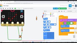 How to use Push Button with Micro Bit in Tinker CAD [upl. by Dijam]