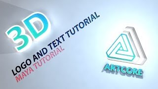 How To Create A 3D Logo And Text Maya Tutorial Part 2 [upl. by Tanaka132]