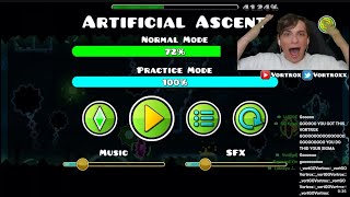 ⁠Vortrox rages over green orb timing on artificial assent geometrydash gd [upl. by Jariah47]