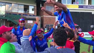 Afghanistan celebrates ICC Cricket World Cup Qualification [upl. by Inalial]