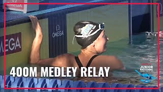 Elmbrook Swim Club Wins 400M Medley Relay  2022 Speedo Junior National Championships  Irvine CA [upl. by Macswan43]