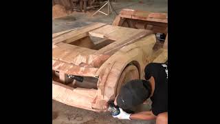 Builds Audi Skysphere woodcar wood woodcarving 19 [upl. by Danita]