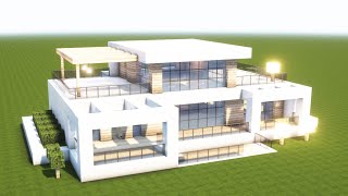 MODERNES HAUS in MINECRAFT bauen TUTORIAL HAUS 305 [upl. by Cirred770]