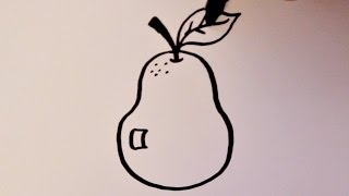 How to Draw a Cartoon Pear [upl. by Auburn140]