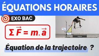 ÉQUATIONS HORAIRES du mouvement 🎯 Exercice BAC  Physique Terminale spécialité [upl. by Viridissa]