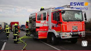 Schwerer Verkehrsunfall auf A3 bei Bad Camberg [upl. by Suzette87]