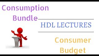 Consumption Bundle amp Consumer Budget [upl. by Asaret]