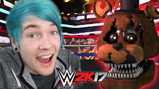 DANTDM VS NIGHTMARE FREDDY  WWE 2K17 [upl. by Jarvey636]