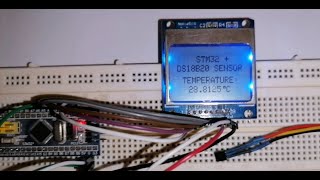 Digital Thermometer using STM32 Nokia 5110 LCD and DS18B20 [upl. by Wells]