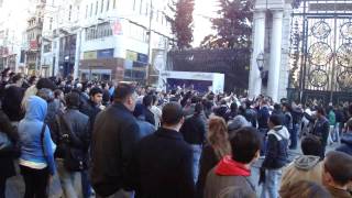 Besiktas Football fans Istiklal Avenue Istanbul Turkey [upl. by Neona424]