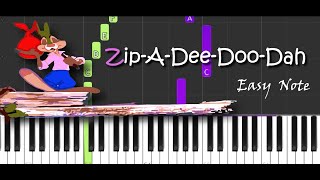 Zip a Dee Doo Dah –Song of the South Easy Piano tutorial [upl. by Ednargel]