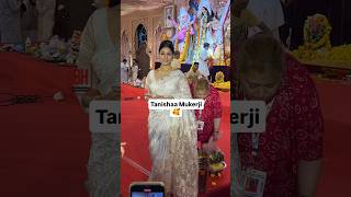 Tanishaa Mukerji Grace The North Bombay Sarbojanin Durga Puja tanishamukherjee durgapuja navratri [upl. by Magel]