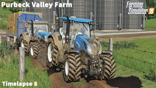 Really Stuck in the Mud I resorted to another tractor to pull me│Purbeck Valley│FS 19│Timelapse8 [upl. by Gardal]