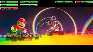 The Super Mario Bros Movie 2023 Rainbow Road Ambush Scene with healthbars [upl. by Hsitirb]