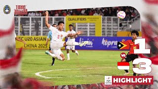 Highlights Timor Leste vs Indonesia  Kualifikasi Piala Asia U20 [upl. by Gosney]