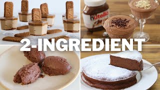 5 Super Easy 2Ingredient Dessert Recipes [upl. by Otti667]