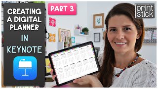 How to Make your Own Digital Planner on iPad  KEYNOTE Editable Planner DIY Template 2021  Part 3 [upl. by Tadd]