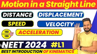 NEET 2024 Physics  Motion in a Straight Line  Introduction of Kinematics  Class 11 Physics  SSP [upl. by Hock]