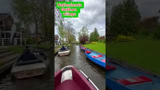 No RoadsNo carsJust BoatThe Netherlands Giethoorn Villageshots netherlands giethoorntravel [upl. by Raskind]