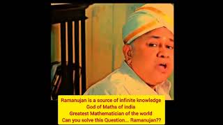 Can you solve maths journal questions Ramanujan Hello solves the question in a second 💯💯💯💯💯 [upl. by Fried]