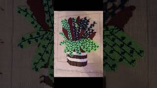 Rattlesnake Plant Cheticamp Rug Hooking acadianrughooking cheticamprughooking Rattlesnakeplant [upl. by Adlaremse]