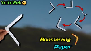 Easy Paper boomerang 🪃 How to make Boomerang toy flying boomerang master [upl. by Hannej]