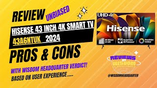 Review l Hisense 43 Inch 4K Smart TV 43A6NTUK l Hisense 55 inch 4k tv a6 series review hisensetv [upl. by Nyleuqaj104]