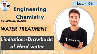 Lec6Water treatment technology Disadvantages of hardwater  Engineering chemistry  Btech 1 year [upl. by Ardith]