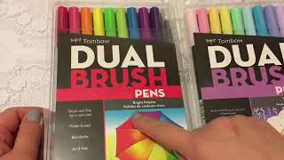 Tombow Dual Brush Swatches Pastel amp Brights Pen [upl. by Meghan]