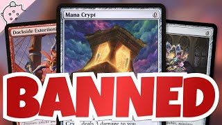 Massive Bans in Commander  Mana Crypt Dockside Extortionist Jeweled Lotus Nadu Banned  MTG [upl. by Ydnak]