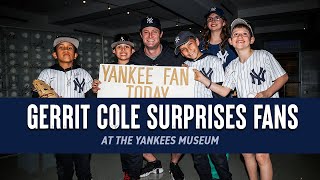 Gerrit Cole Surprises Fans at the Yankees Museum  NEW YORK YANKEES 2024 [upl. by Alroi]