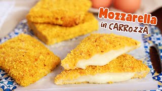 MOZZARELLA IN CARROZZA FILANTE al FORNO  Doppia Panatura Con e Senza Uova  Ricetta Facile [upl. by Sillyrama]