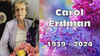 Carol Erdman Memorial Service [upl. by Eifos]