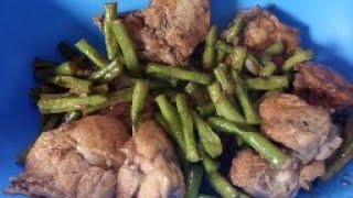 how to cook ginisang sitaw at chickenSaki mix vlog [upl. by Jedidiah]