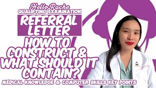 REFERRAL LETTER Example for QUALIFYING EXAM in HELLO RACHE 2024 [upl. by Ikilisav]