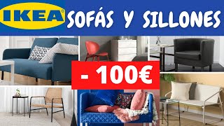 SOFAS Y SILLONES POR MENOS DE 100 EUROS IKEAESPACIOS PEQUEÑOSIDEASTENDENCIASNOVEDADES2021 [upl. by Nalyorf]