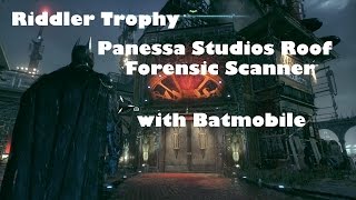 Batman Arkham Knight  Obtaining the Riddler Trophy from the Panessa Studios Roof [upl. by Marja]