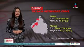 Sismos de baja intensidad en la CDMX durante las últimas horas  Noticias con Crystal Mendivil [upl. by Pettiford694]