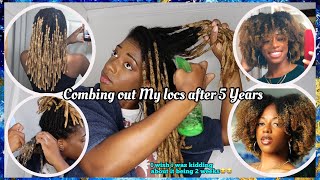 Combing out my Locs after 5 years😱😱THIS TOOK ALMOST 2 WEEKS🥵🥵 Entire processAbby Laura [upl. by Fenn]