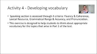 Lesson 1 Test familiarisation and lexical resource [upl. by Eecyal546]