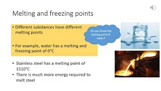 Knole Academy  Science  Mis E Moore  Year 7 Lesson 3  Melting and Freezing [upl. by Ailenroc522]