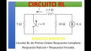 ☑️ CIRCUITO RL respuesta total Respuesta natural y respuesta forzada eje 3 [upl. by Tareyn]