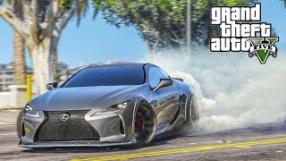 DRIFTING THE 2018 LEXUS LC500  GTA 5 CAR MODS [upl. by Soisanahta711]