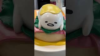 ✨come check out the gudetama cafe with me✨ 🥚🍳🍞🥞 sanrio gudetama egg cafe [upl. by Skilken]