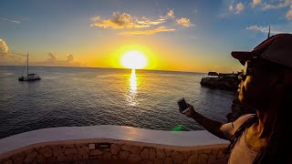 BEST SUNSET IN JAMAICA Ricks Cafe NEGRIL JAMAICA [upl. by Haiasi163]