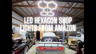 CHEAP Amazon LED Hexagon Shop Lights [upl. by Aehtla]