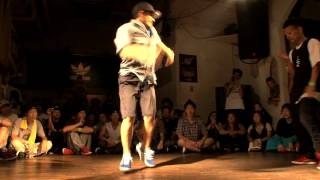 DANCELIVE 2013 FREESTYLE Kanto vol 02【QUATERFINAL】HIRO vs SHUHO [upl. by Enitram]