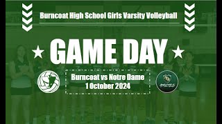 Burncoat High School vs Notre Dame Academy Girls Varsity Volleyball 10124 [upl. by Iruyas]