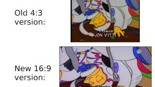 The Simpsons  Comparison of old 43 and new 169 versions [upl. by Nagaem]